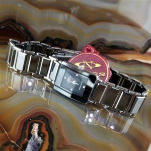 Women's ONISS Diamond Tank Tungsten Steel Watch
